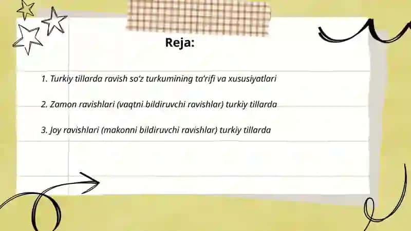 Turkiy tilda ravish soʻz turkumi 2