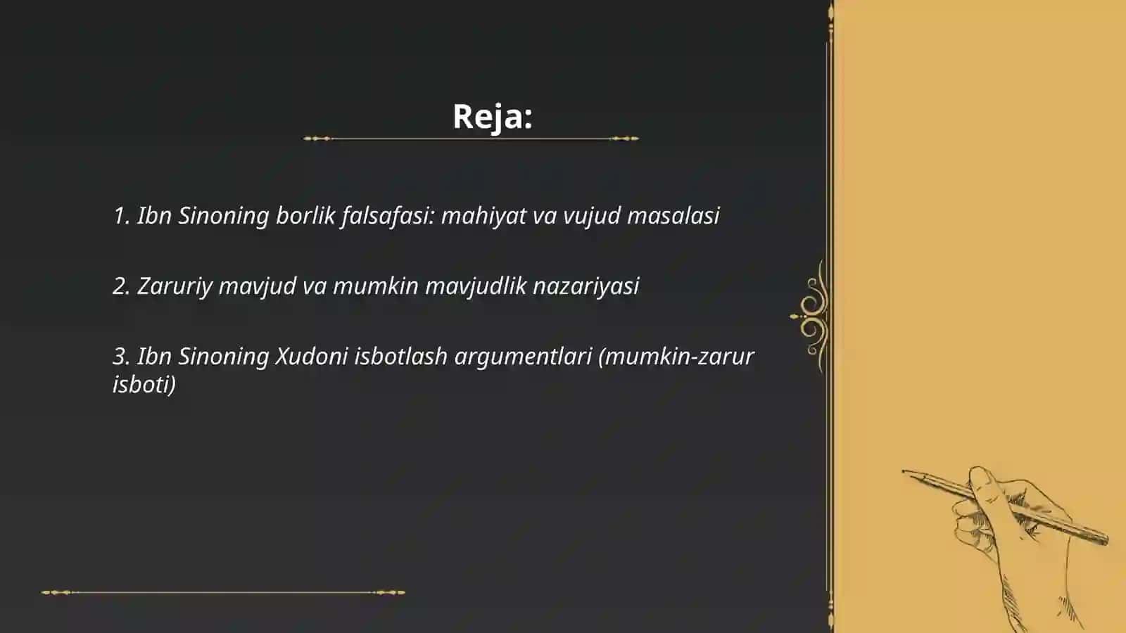 Ibn Sinoning borlik falsafasi 2