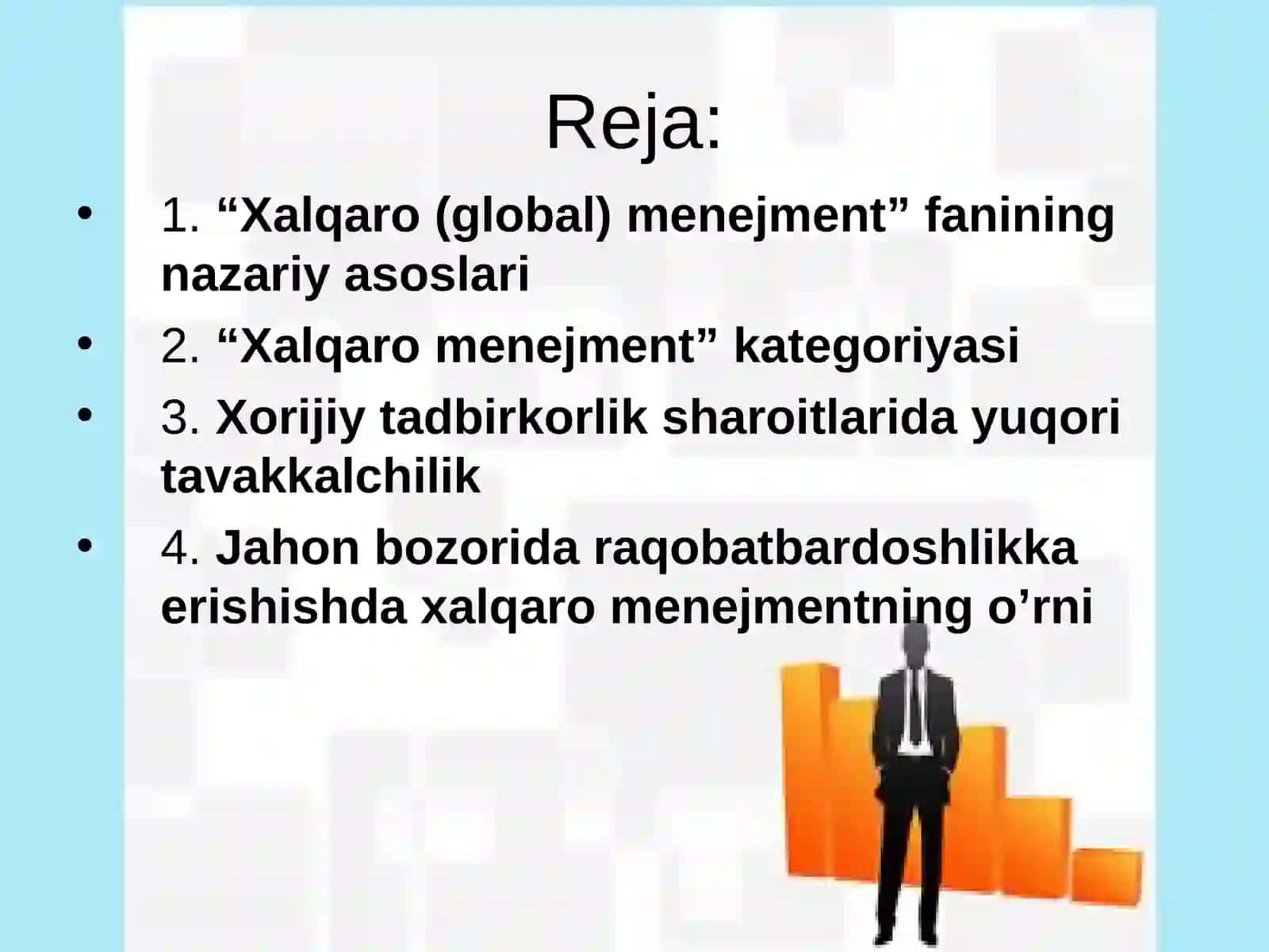 Xalqaro menejment fanining nazariy asoslari 2