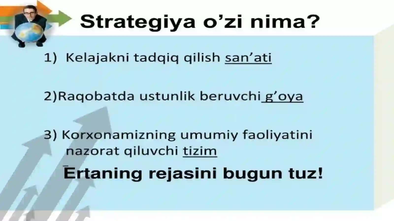Strategiyani amalga oshirish va nazorat etish 2