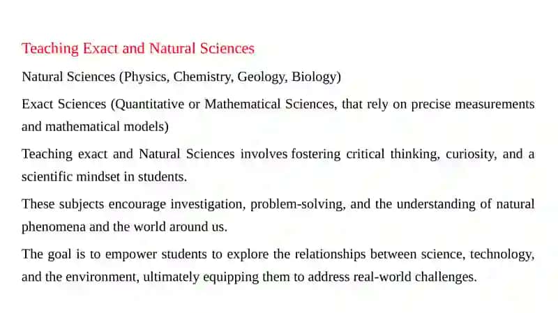 International Scientific and Practical conference on “Modern Approaches in Teaching Exact and Natural Sciences: Challenges and Solutions” 2