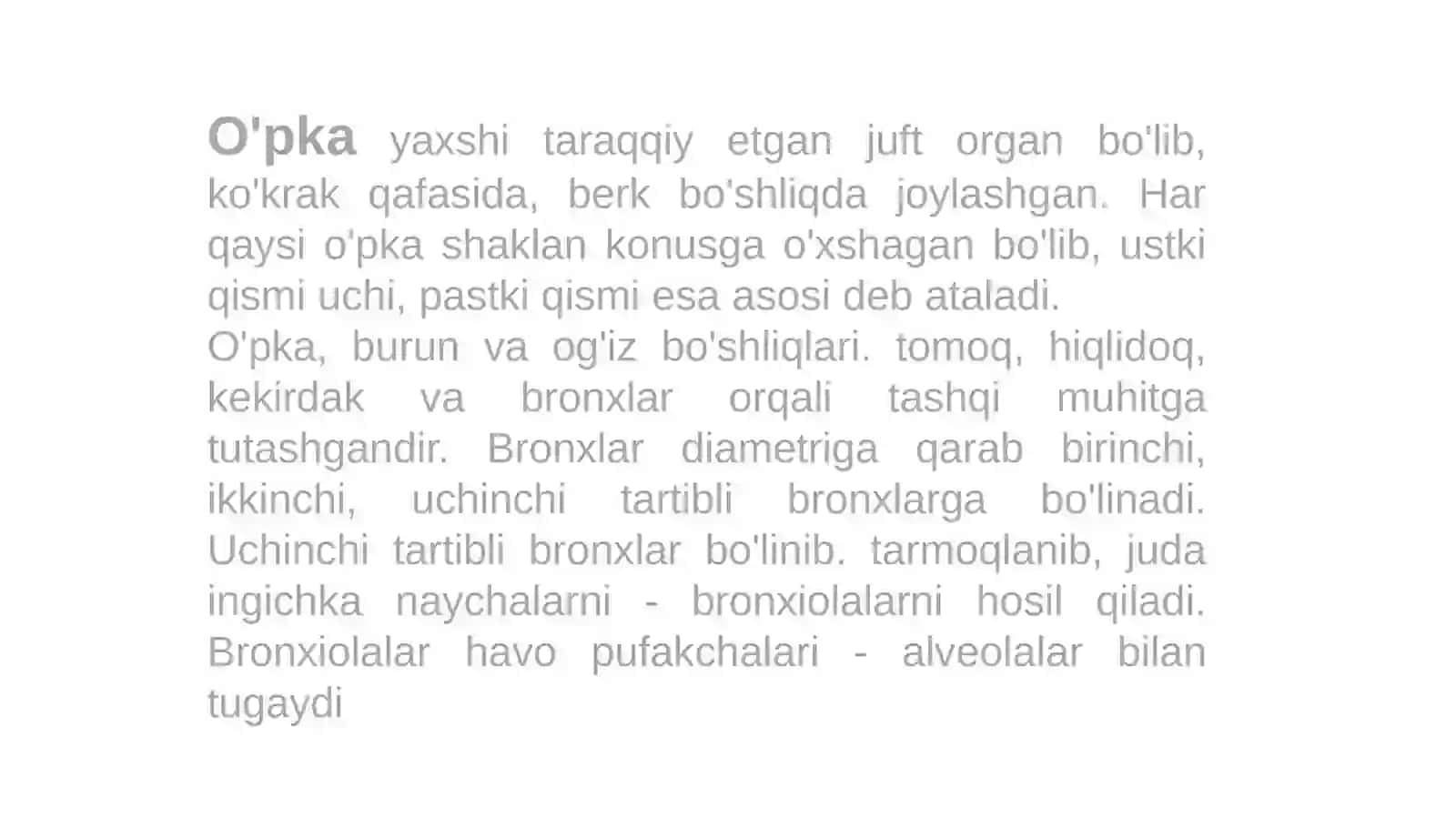 Nafas olish sistemasi fiziologiyasi 2