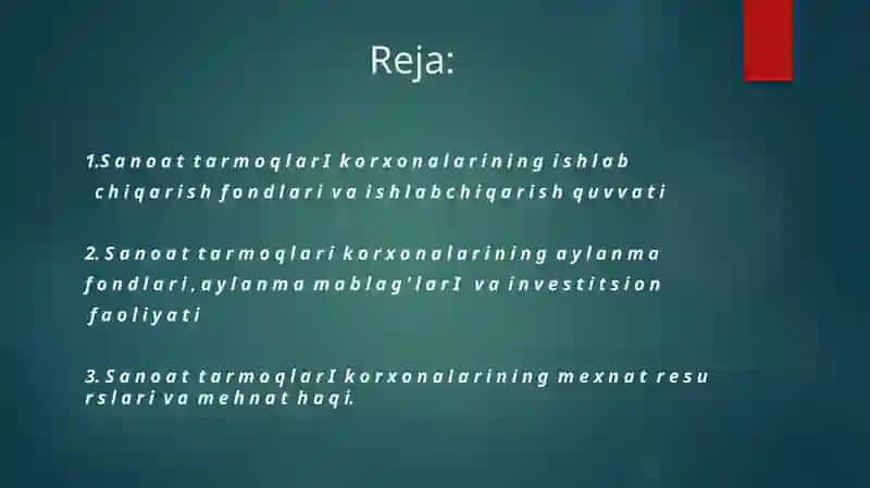 Sanoat - moddiy ishlab chiqarishning yetakchi tarmog’i 2