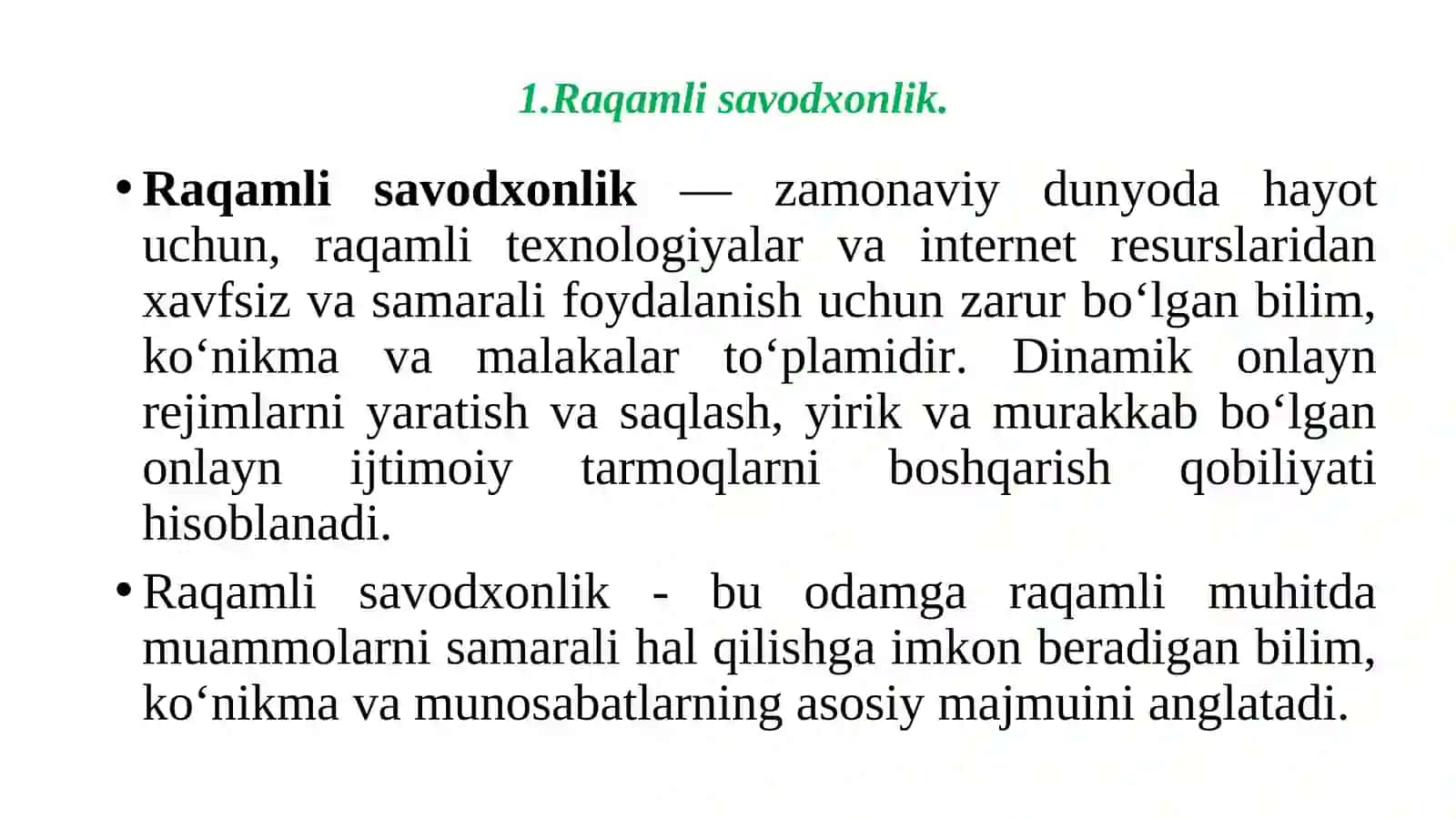 Raqamli savodxonlik 2