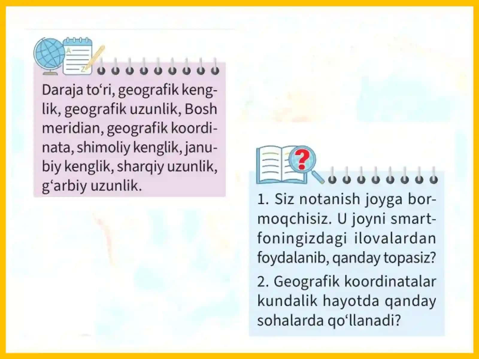 Geografik koordinatalar 2