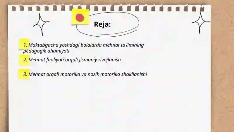 Maktabgacha tarbiya yoshdagi mehnatning roli 2