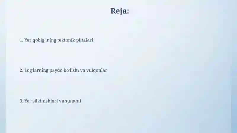 Geologik tektonik jarayonlar 2