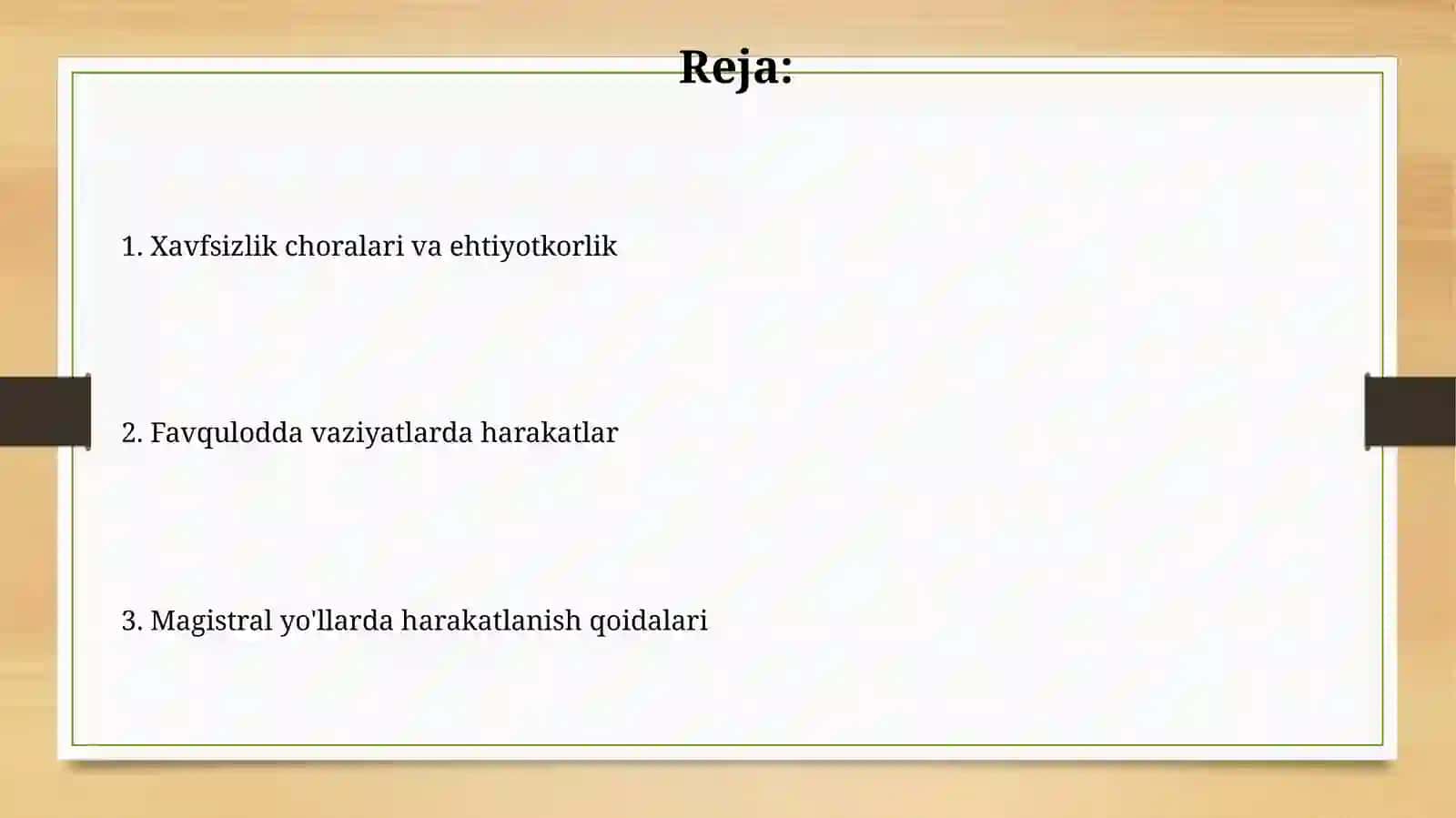 Avtomagistraldagi harakatlanish qoidalari 2