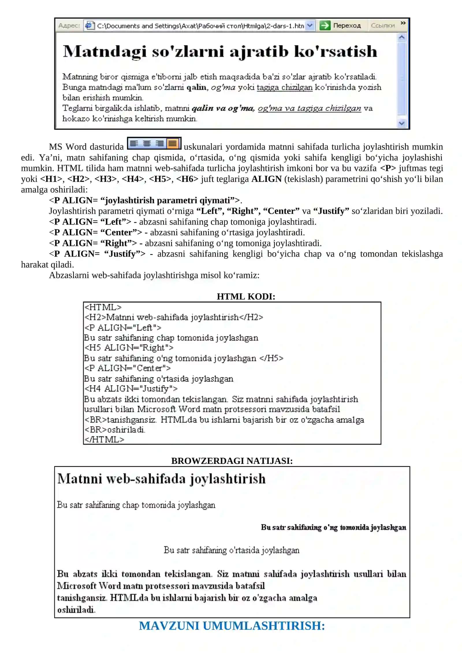 WEB-SAHIFA YARATISH VA BEZASH 2