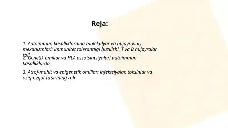 Autoimmun va allergik kasalliklar 2