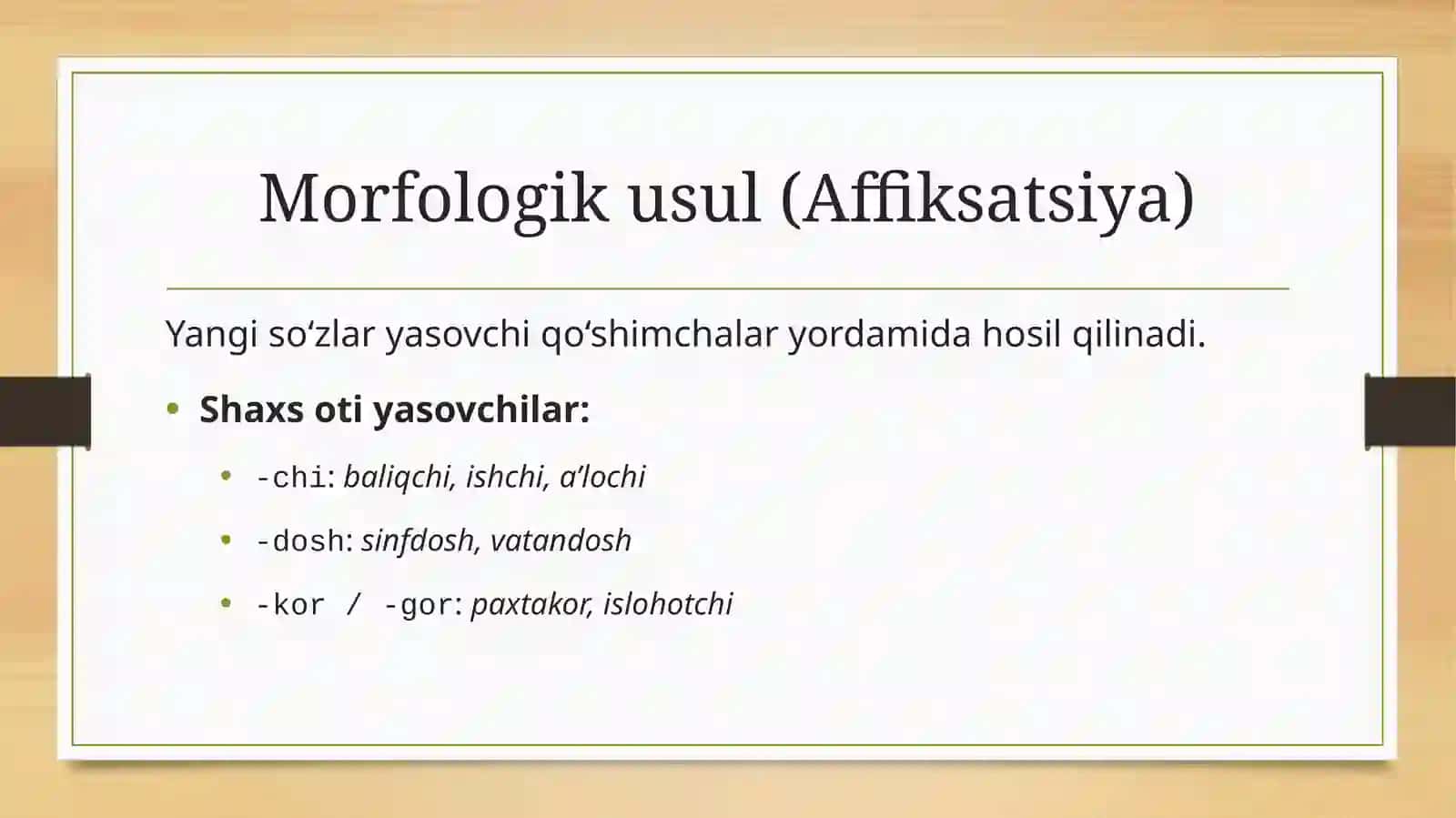Otning yasalishi 2