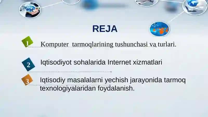 Iqtisodiyotning turli tarmoqlarida tarmoq texnologiyalaridan foydalanish 2