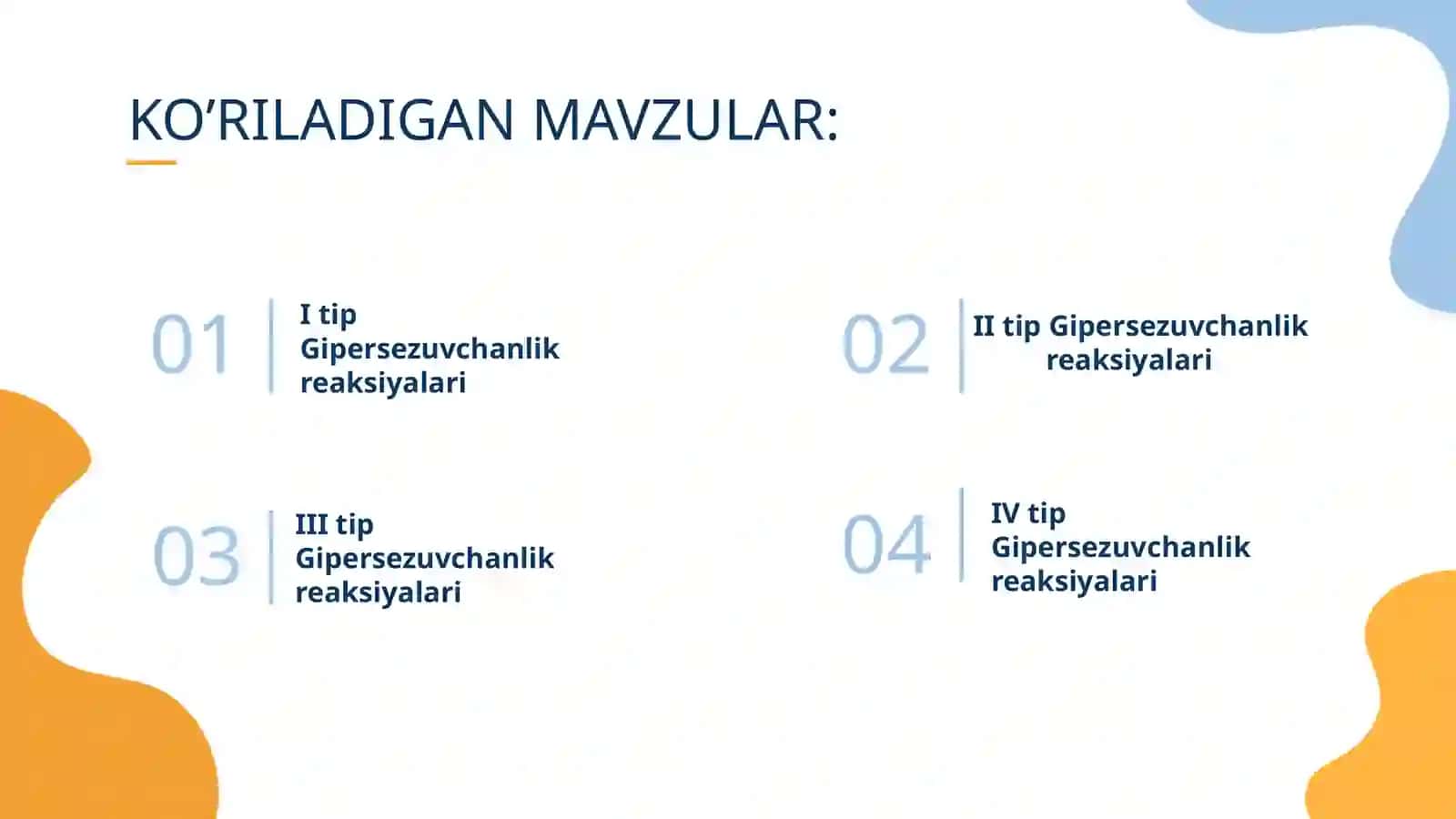 Gipersezuvchanlik reaksiyalari 2