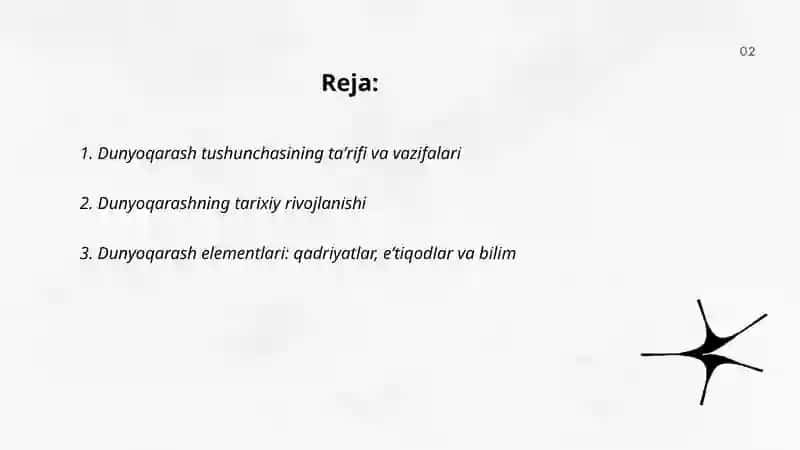 Dunyoqarash tushunchasi, uning tiplari 2