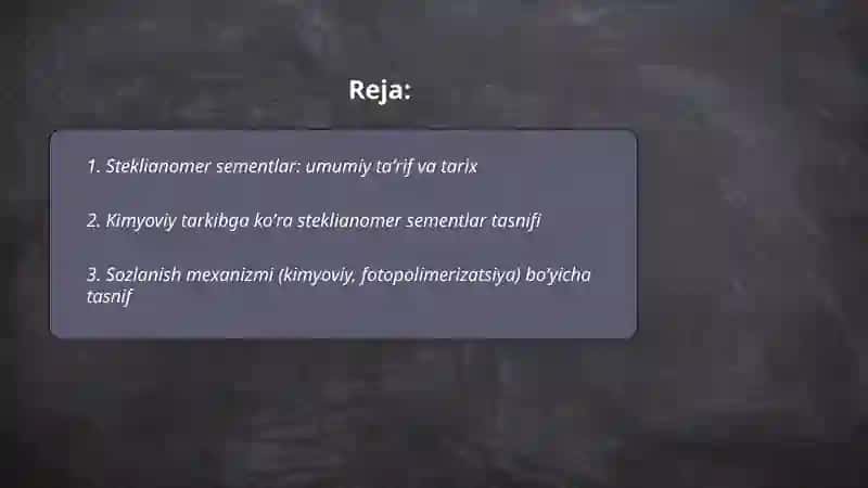 Steklianomer sementlar 2