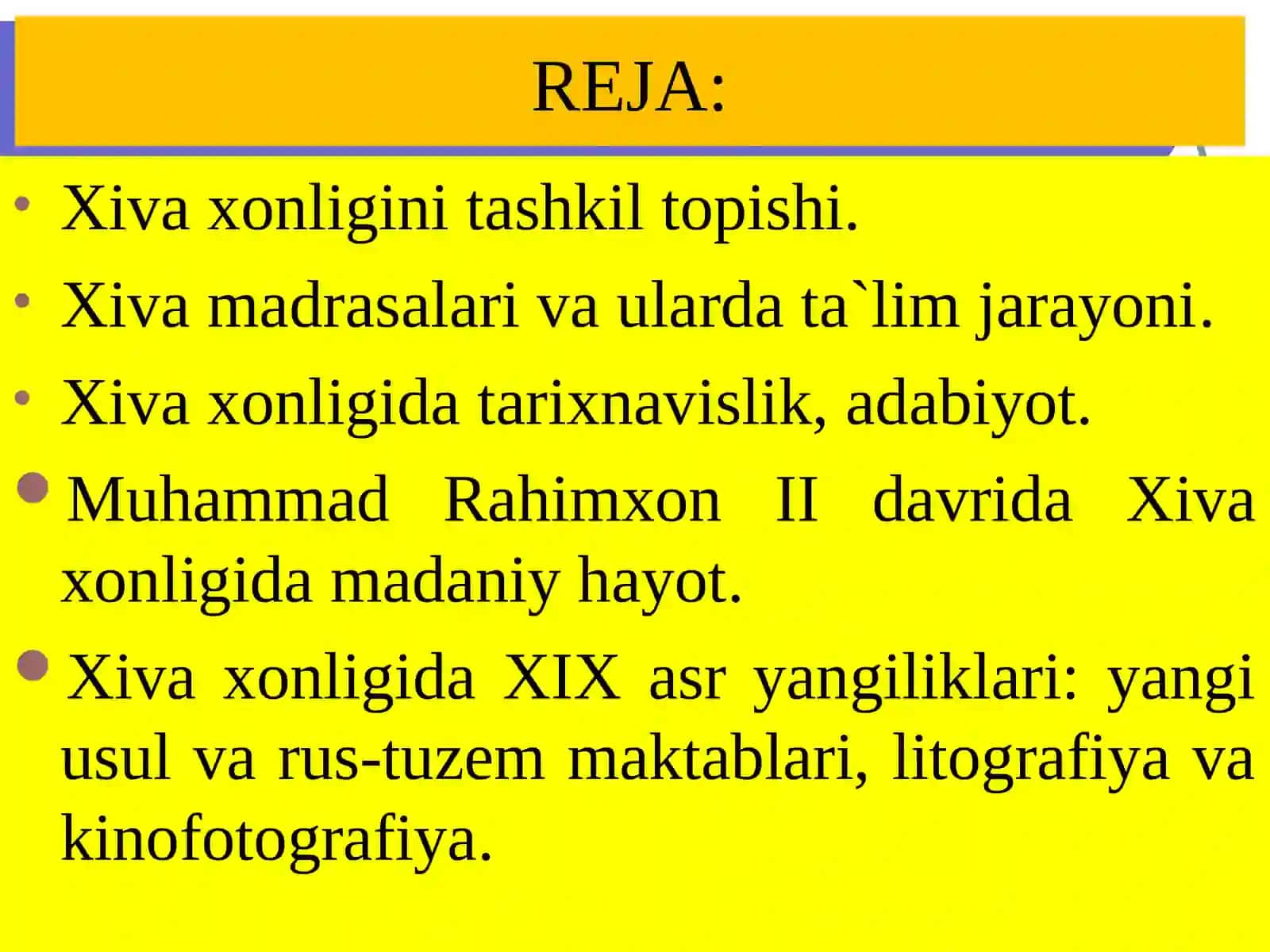 XIVA XONLIGI MADANIYATI VA SAN’ATI 2