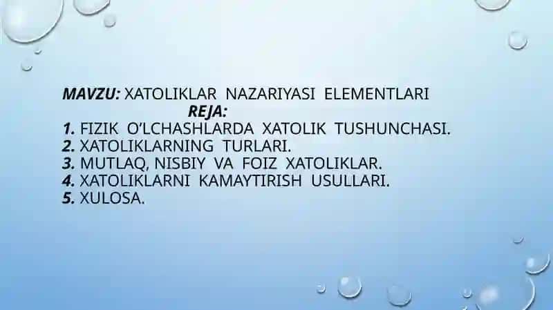 Fizika darsidagi xatoliklar 2