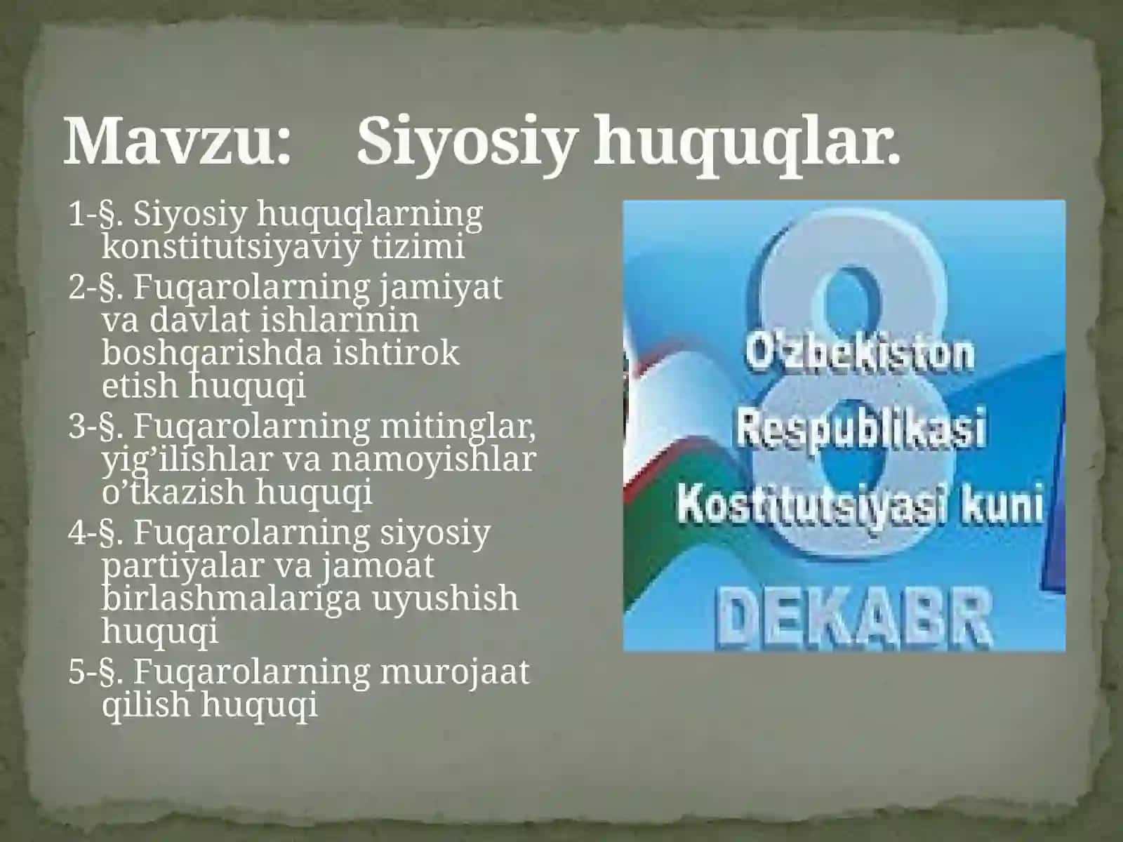 Siyosiy huquqlar 2