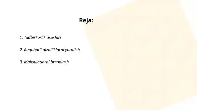 Tadbirkorlik va marketing 2