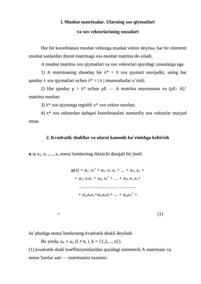 Kvadratik formalar 2