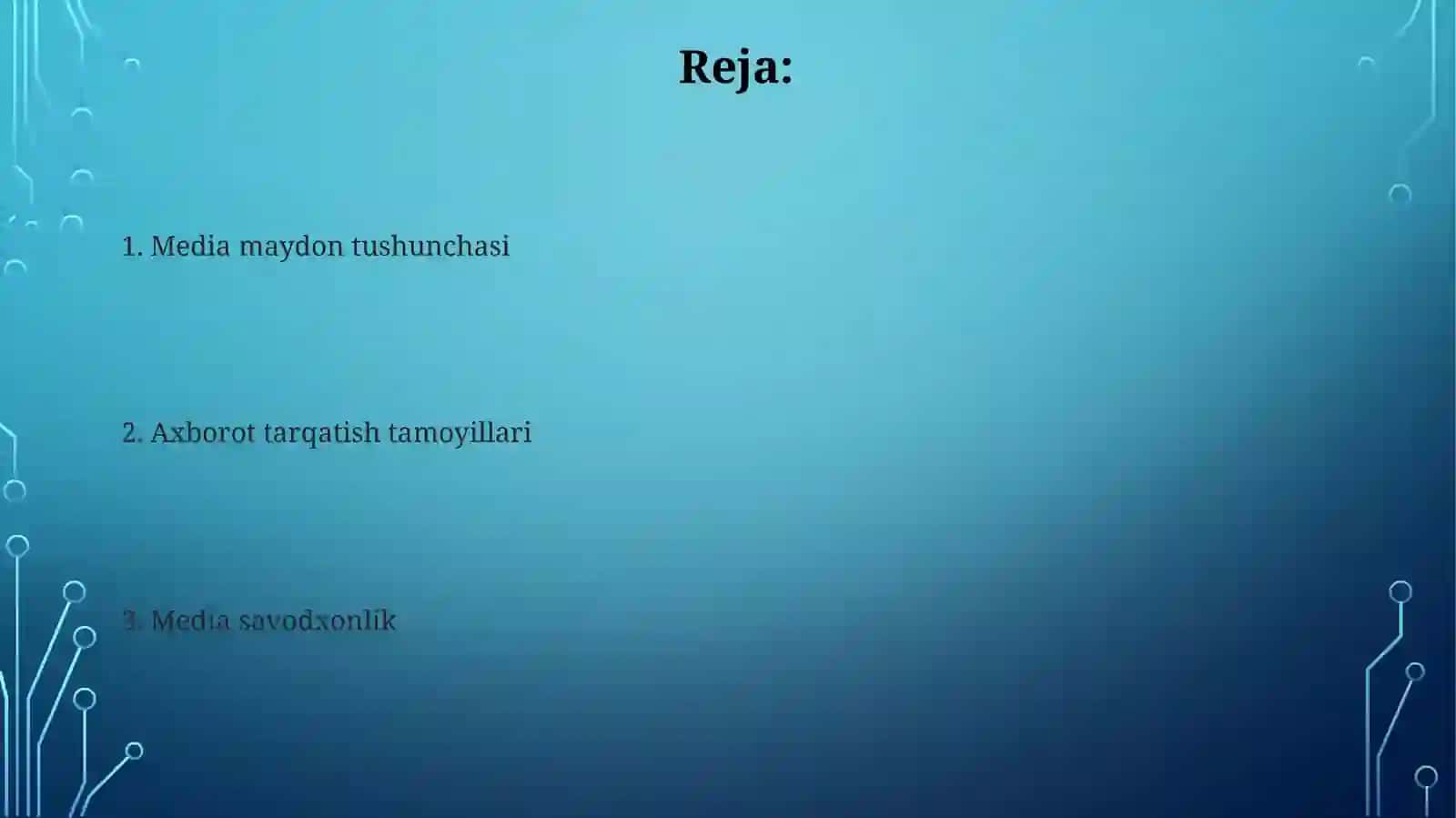 Media maydon va mediamaydon da axborot tarqatish madaniyati 2