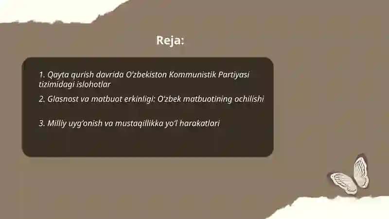 Qayta qurish davrida Oʻzbekiston Kommunistik Partiyasi tizimidagi islohotlar 2