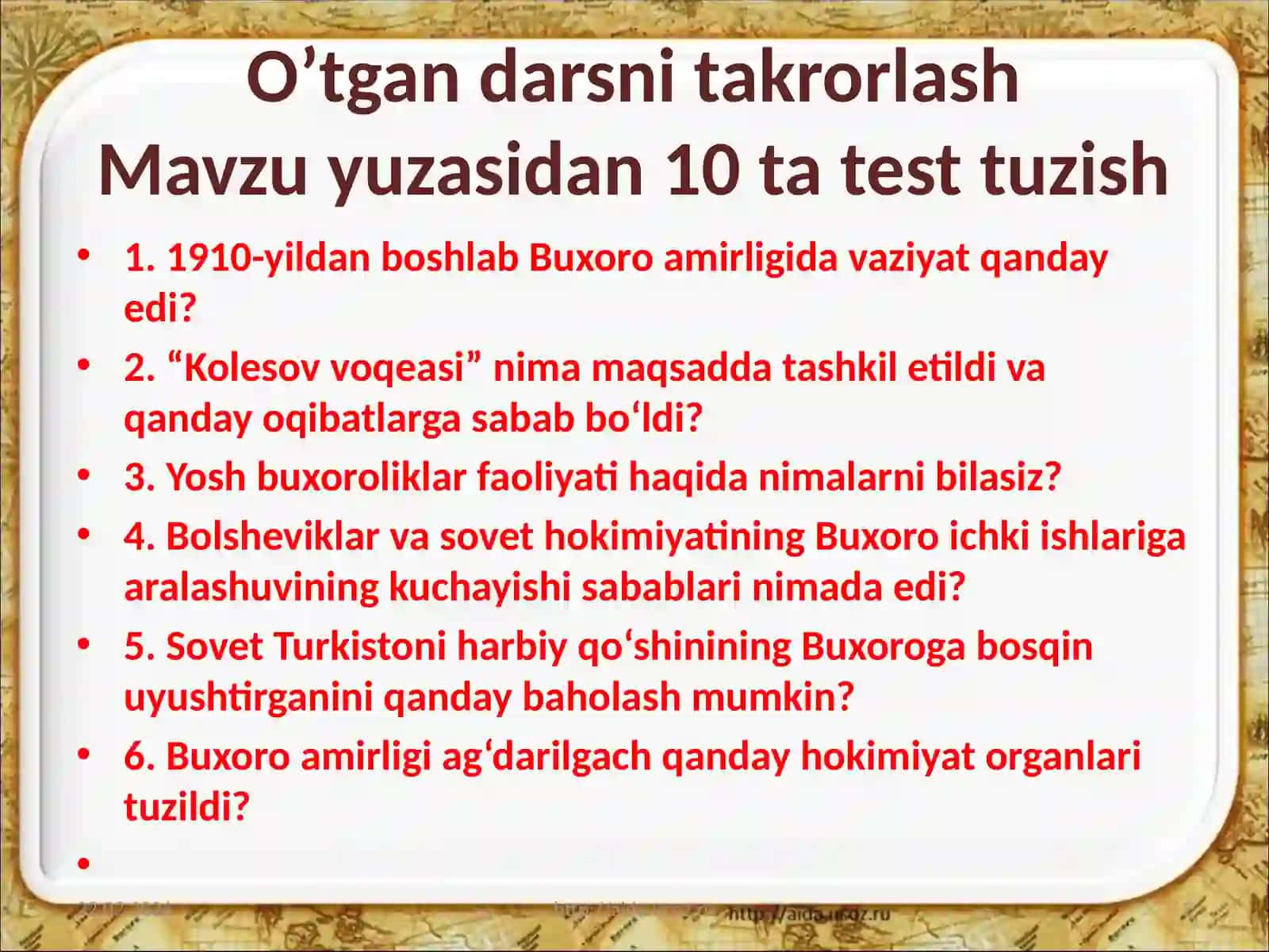 10-sinf O’zbekiston tarixi fani darsligi 2