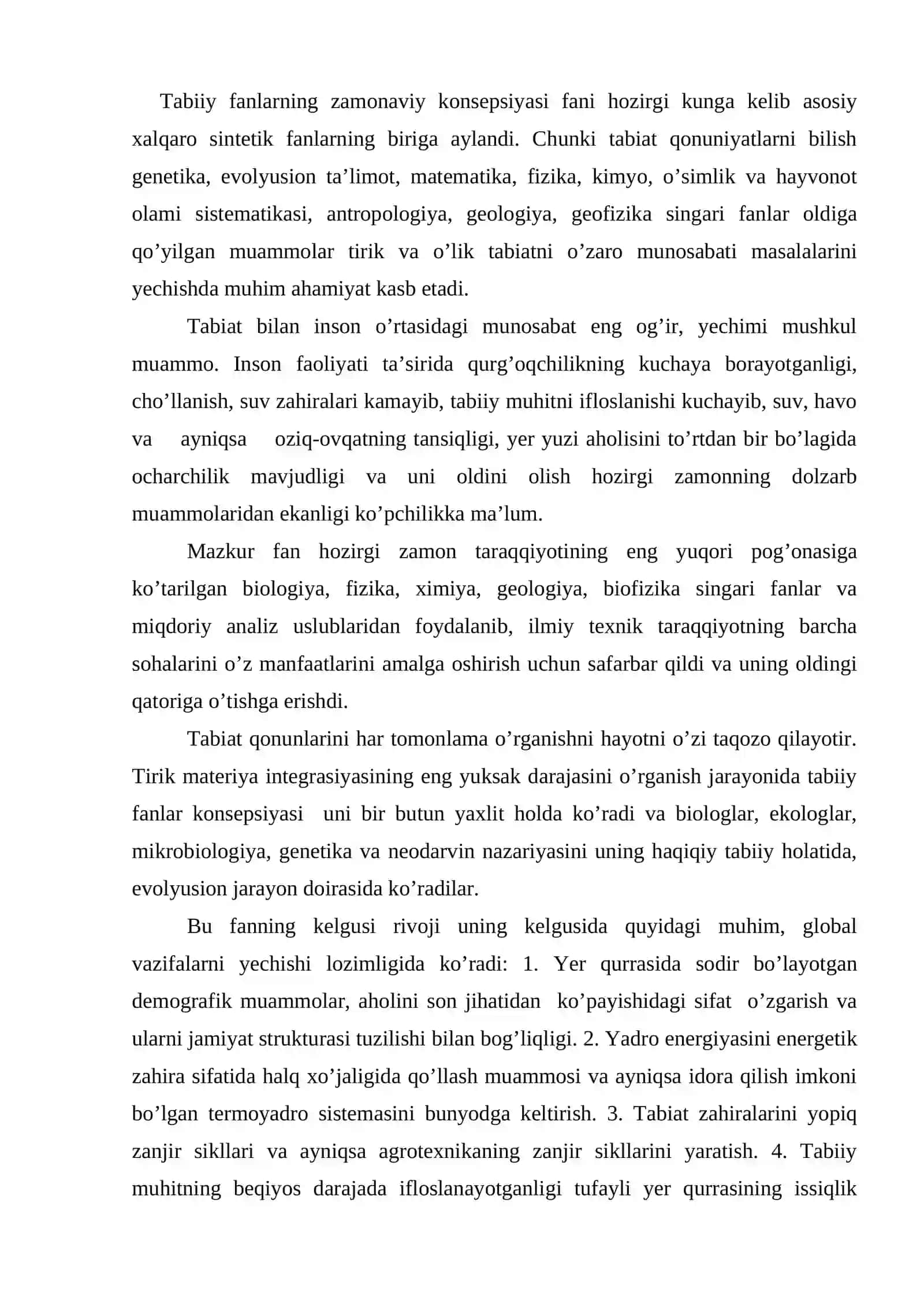 Tabiiy fanlarning zamonaviy konsepsiyasi 2