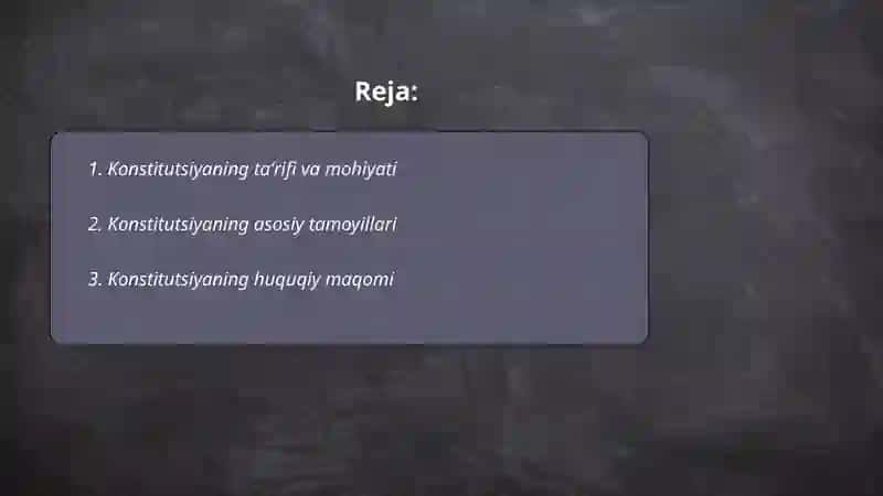 Konstitutsiyaning mohiyati 2