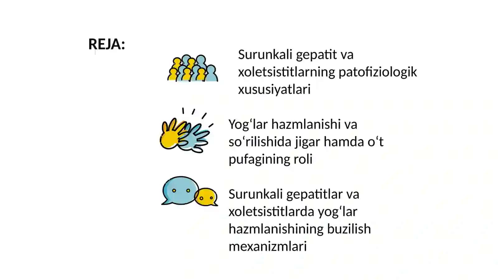 Surunkali gepatitlar va holetsistitlarda yogʻlar hazmlanishini buzilishi 2