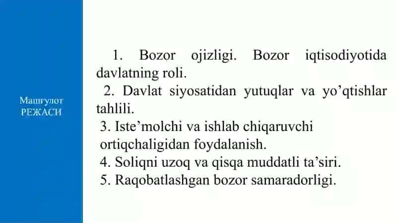 MIKROIQTISODIY MUAMMOLAR VASIYOSAT 2