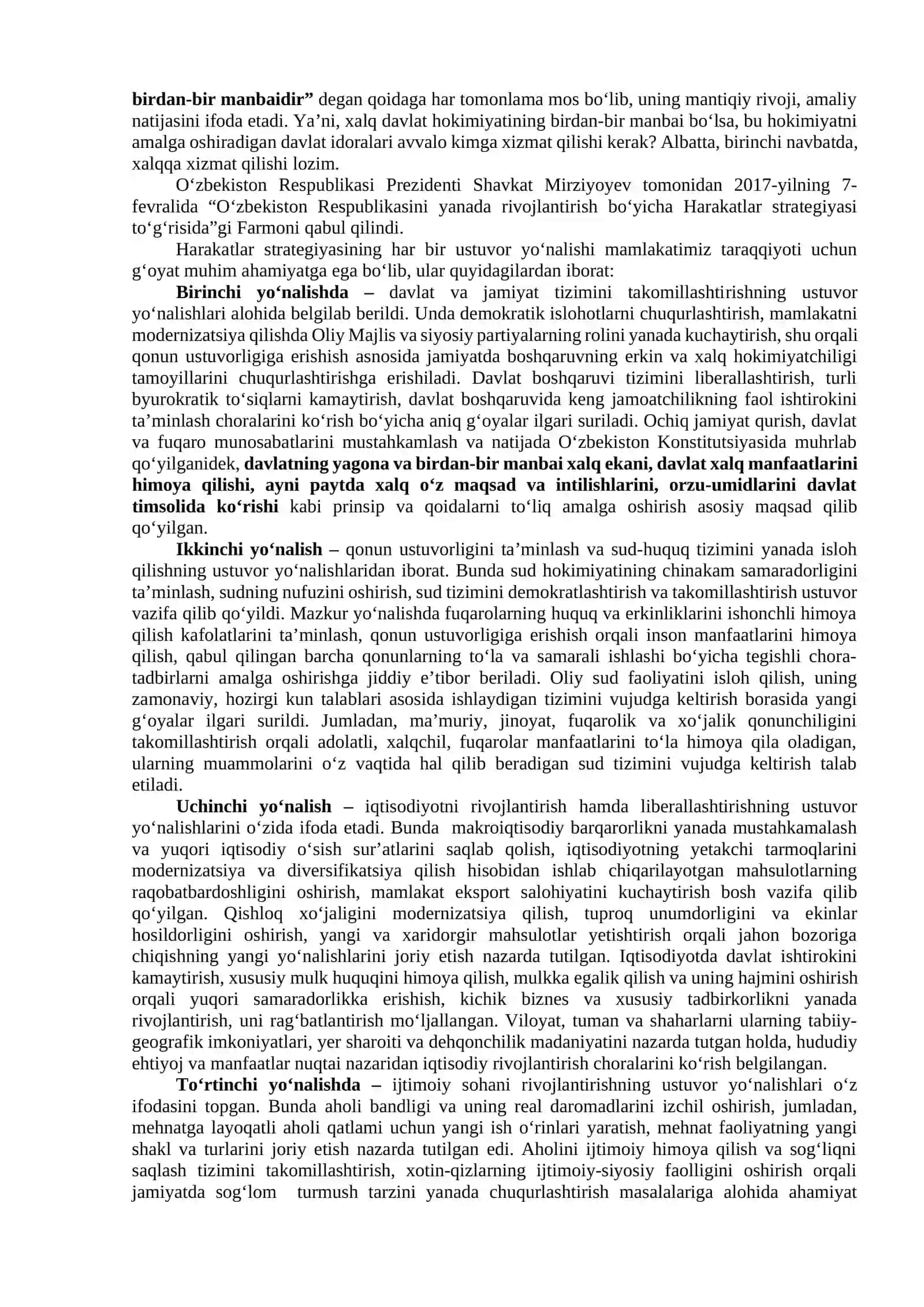 Yangi O'zbekistonda xalqchil va insonparvar davlat qurishning ijtimoiy-siyosiy ahamiyati 2
