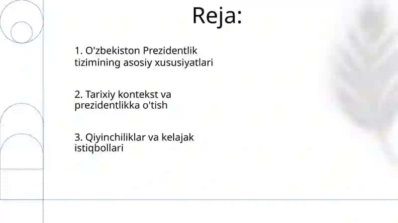 O'zbekiston Respublikasida Prezidentlik instituti 2