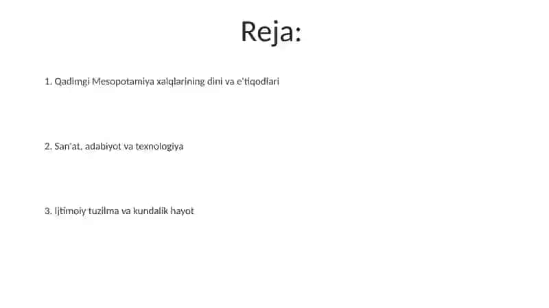 Qadimgi Mesopotamiya xalqlari madaniyati 2