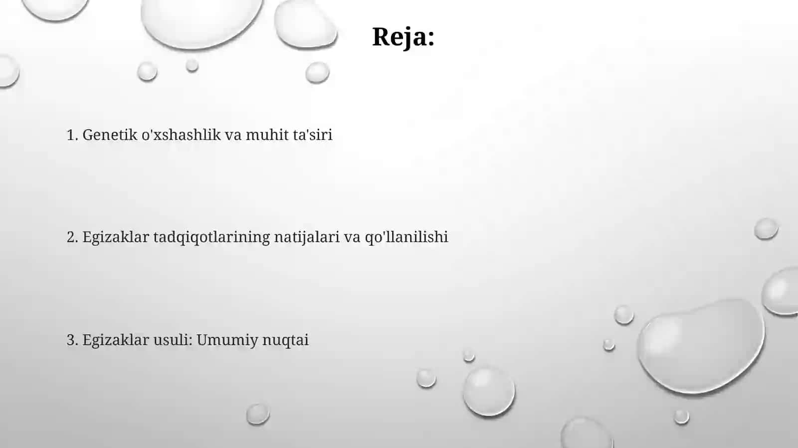 Egizaklar usuli 2