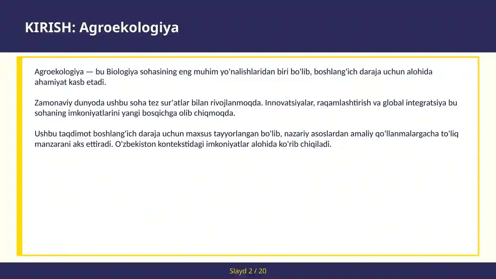 AGROEKOLOGIYA 2