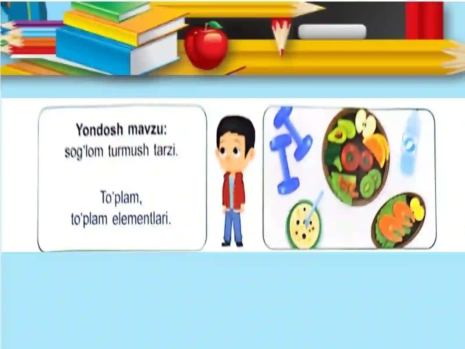 To’plamlar. 3-sinf matematika fanidan dars ishlanma 2