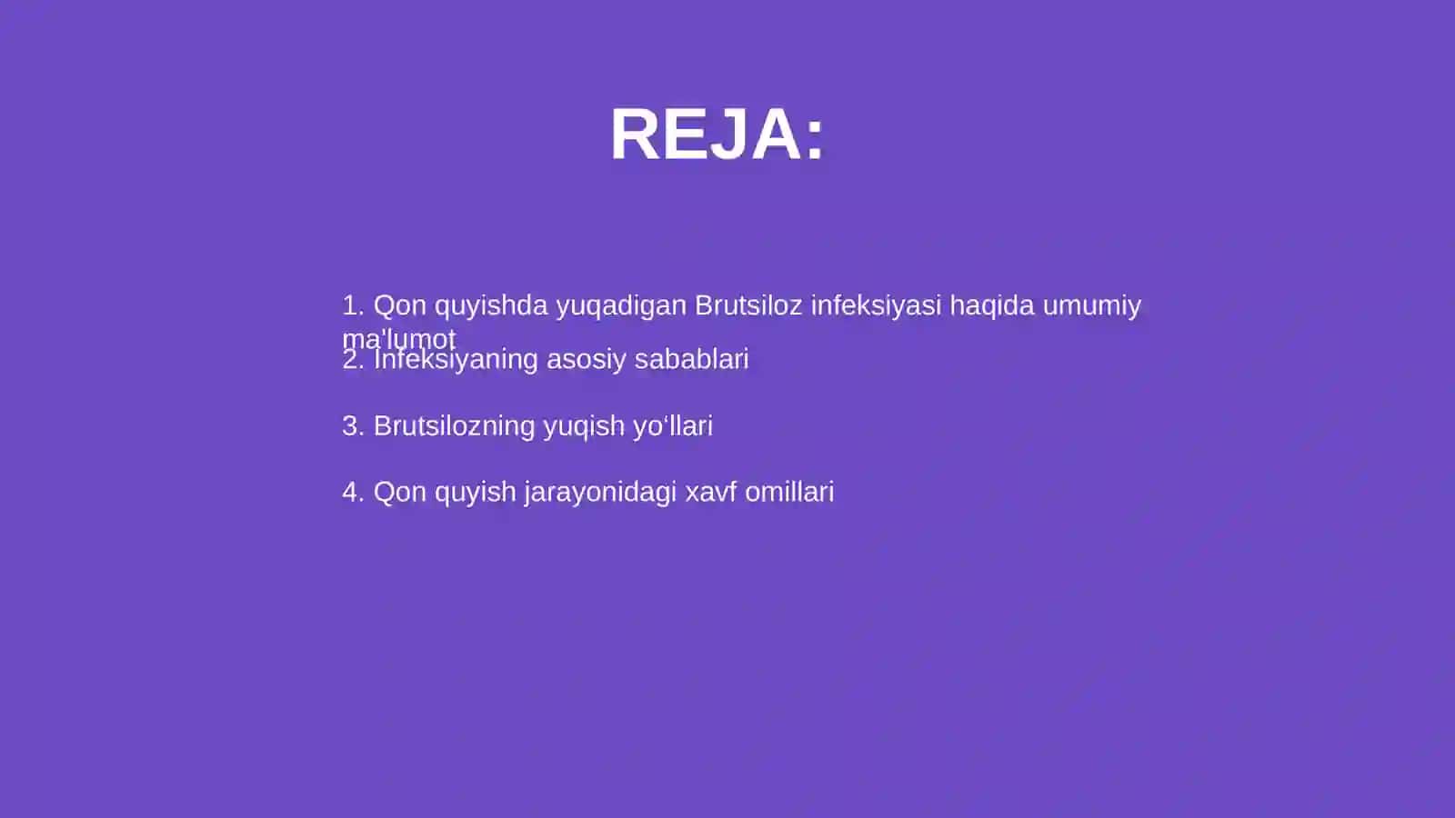 Qon quyishda yuqadigan Brutsiloz infeksiyasi 2