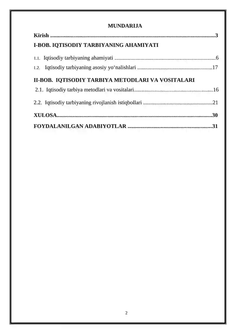 IQTISODIY TARBIYA 2