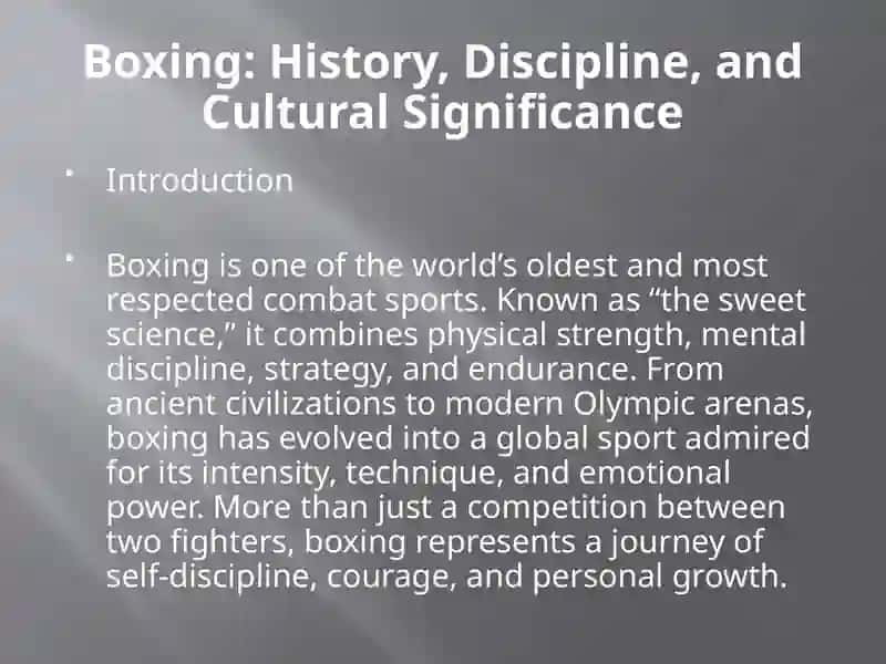 Boxing: History, Discipline, and Cultural Significance 2