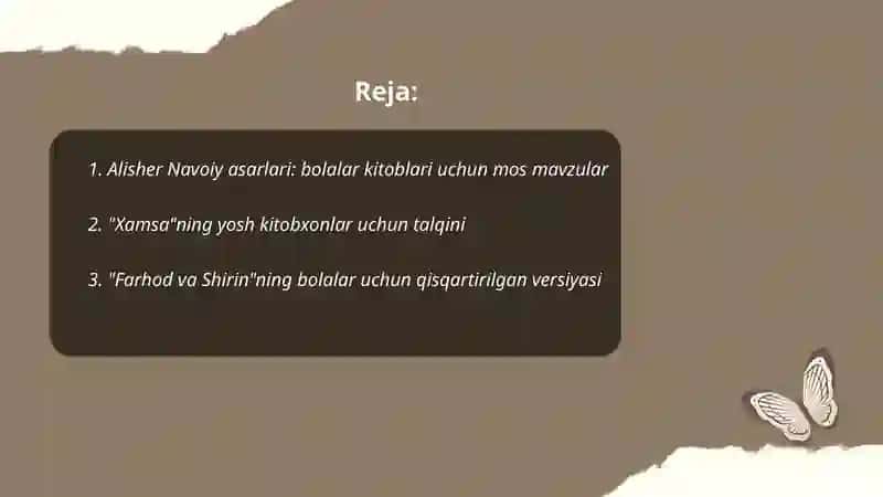Alisher Navoiy asarlari bolalar kitobxonligida 2