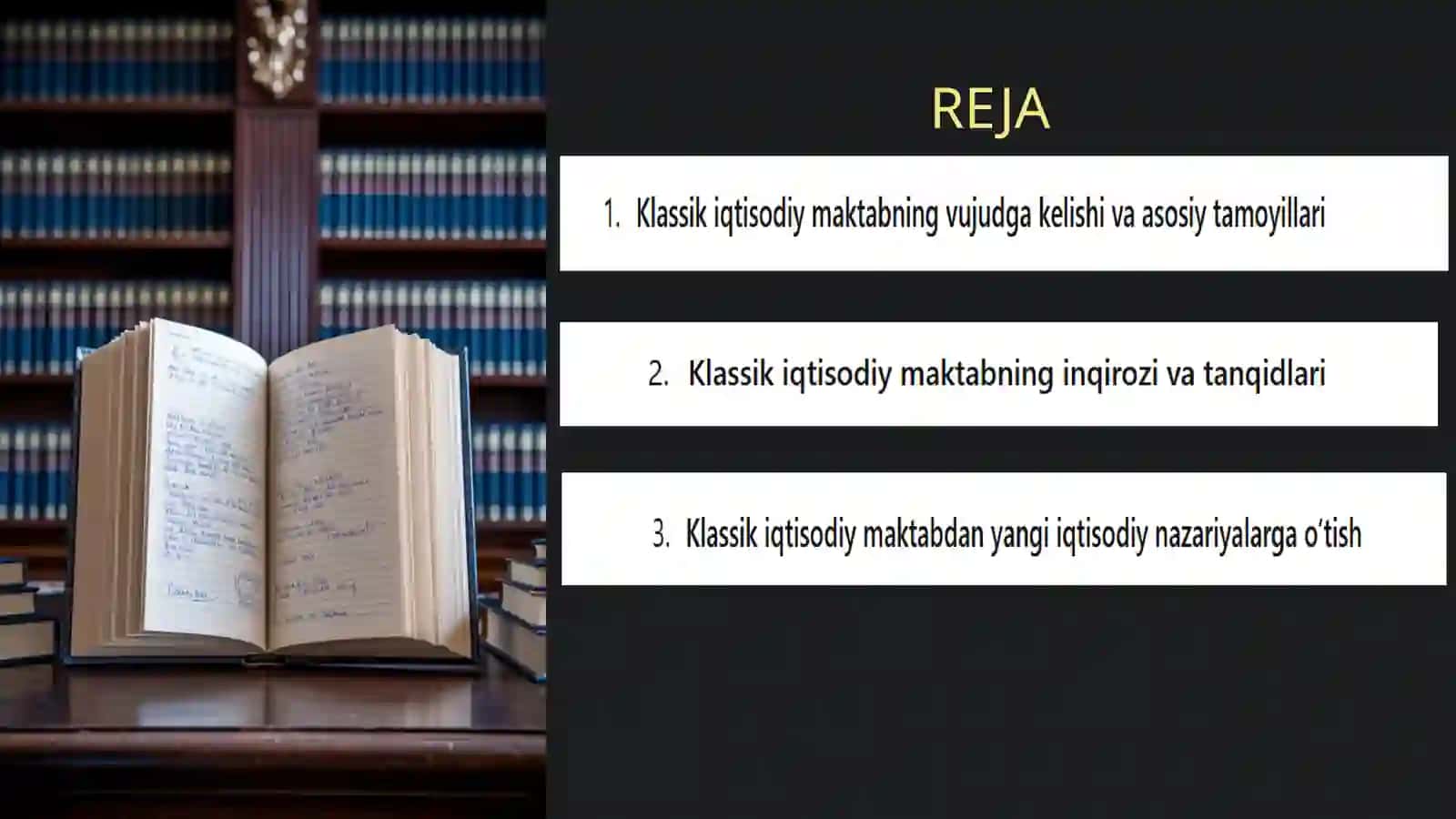 Klassik Iqtisodiy Maktabning Yakunlanishi 2