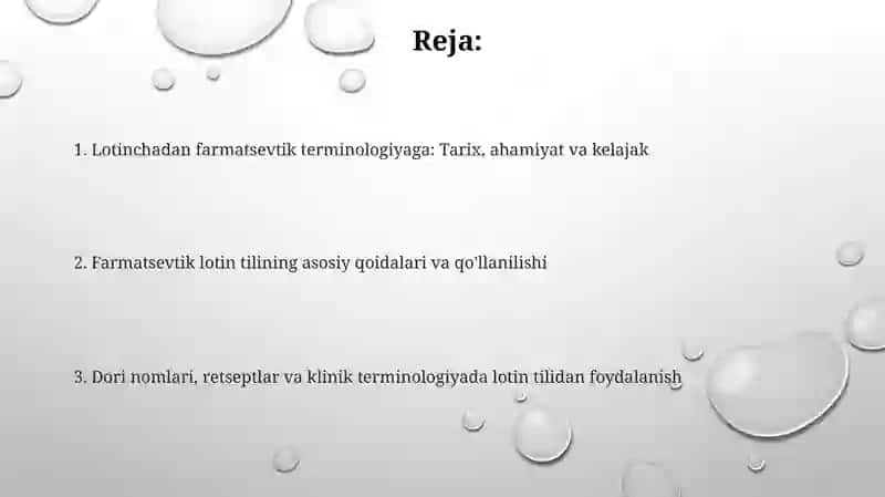 Farmatsevtik terminologiyada lotin tili 2