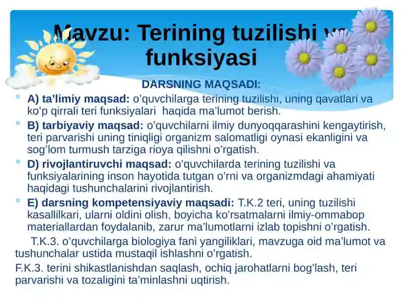 TERINING TUZILISHI VAFUNSIYASI 2