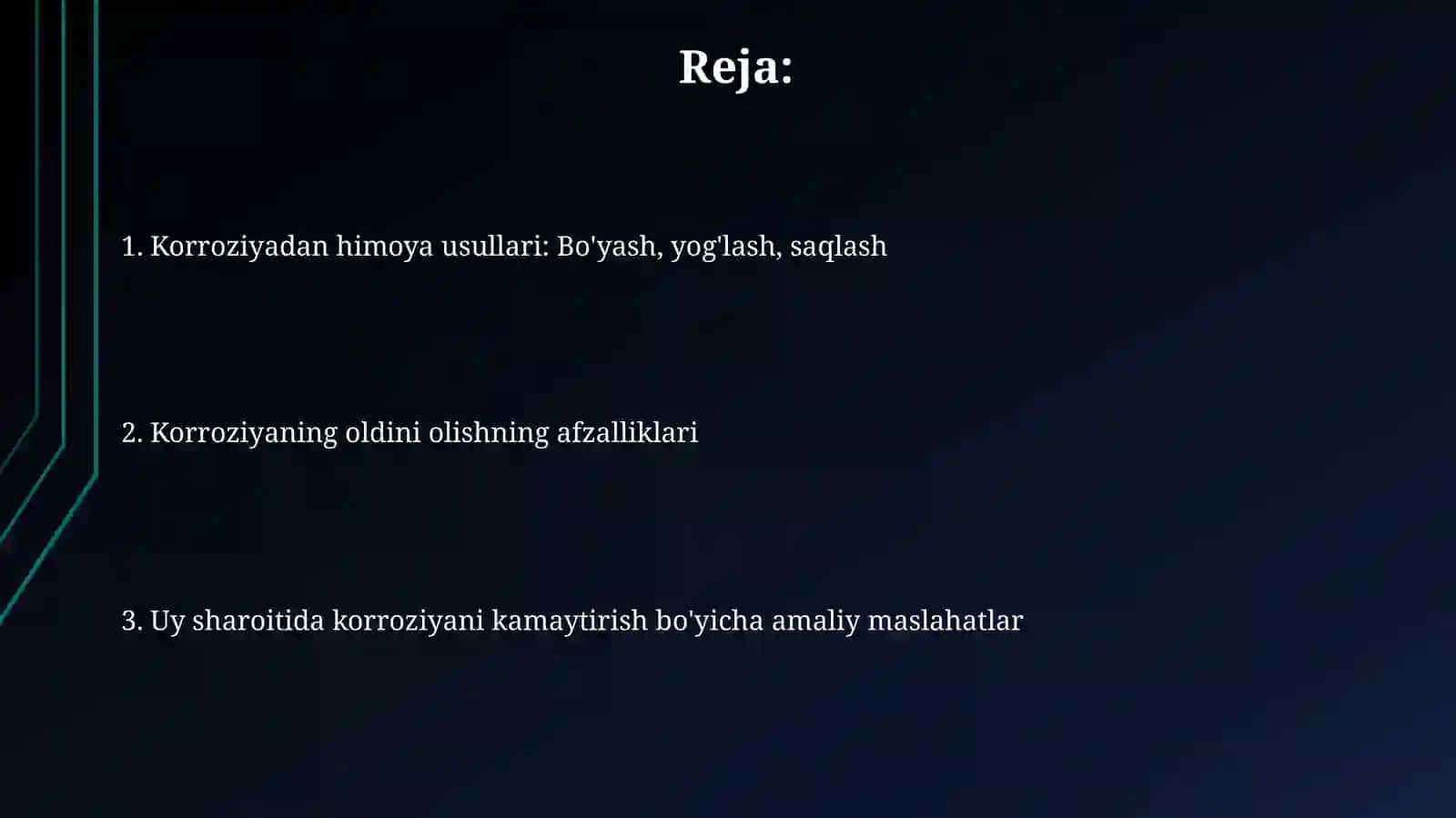 Uyda korroziyani kamaytirish yo‘llari 2