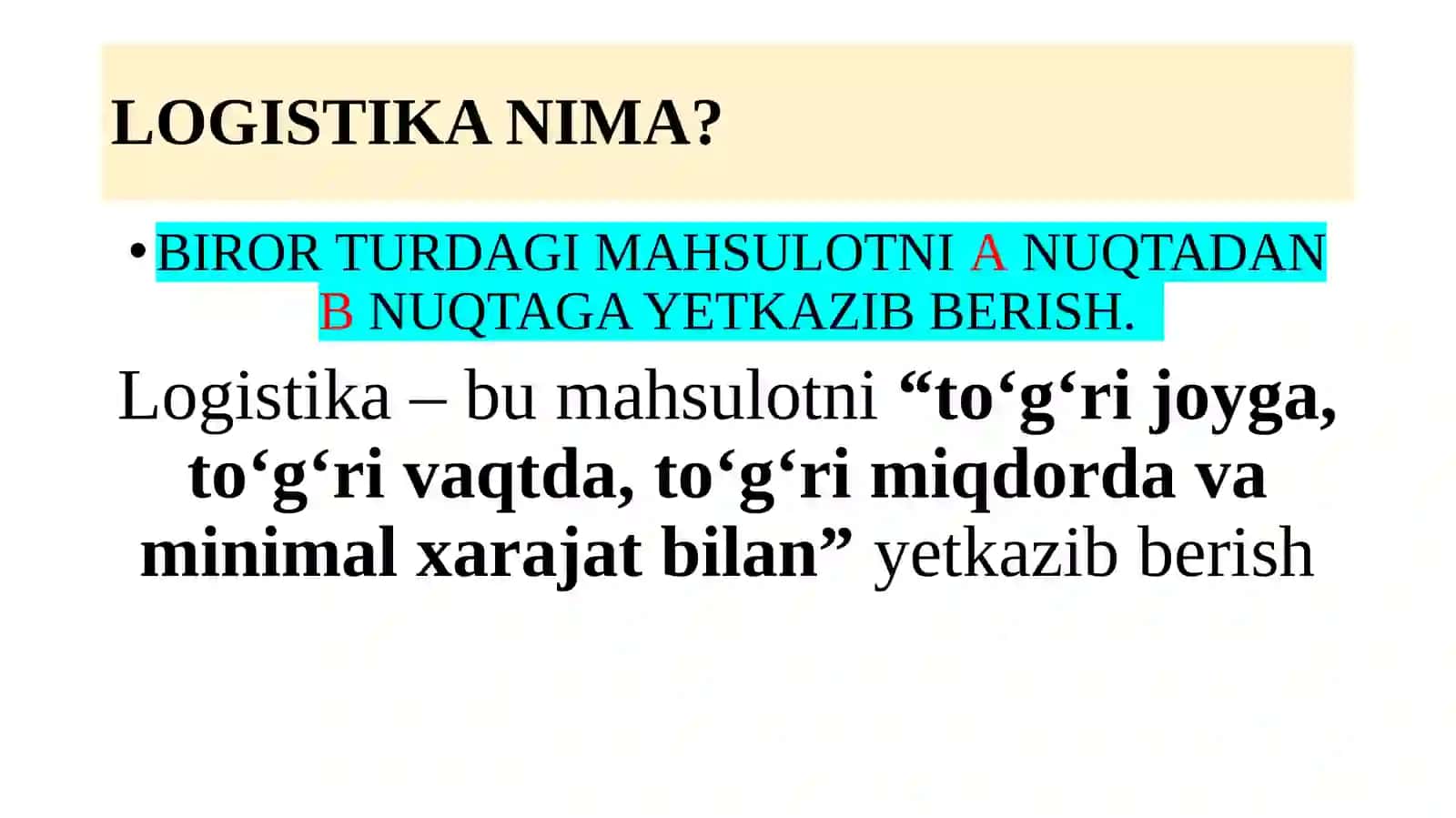TIJORAT LOGISTIKASI- 1 2