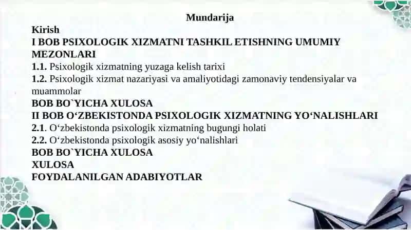 TA'LIM MUASSASALARIDA PSIXOLOGIK XIZMAT 2