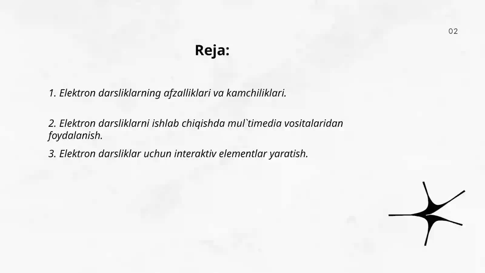 Elektron darsliklar yaratish masalalari 2