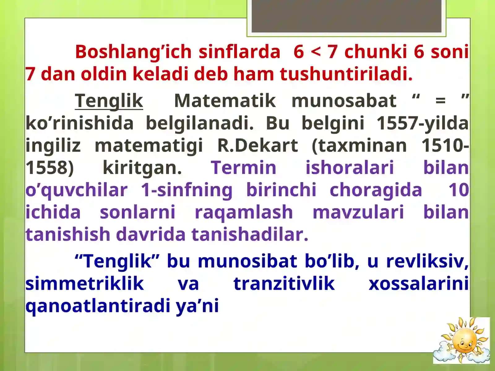 Tenglama va uni yechishga oʻrgatish usullari 2