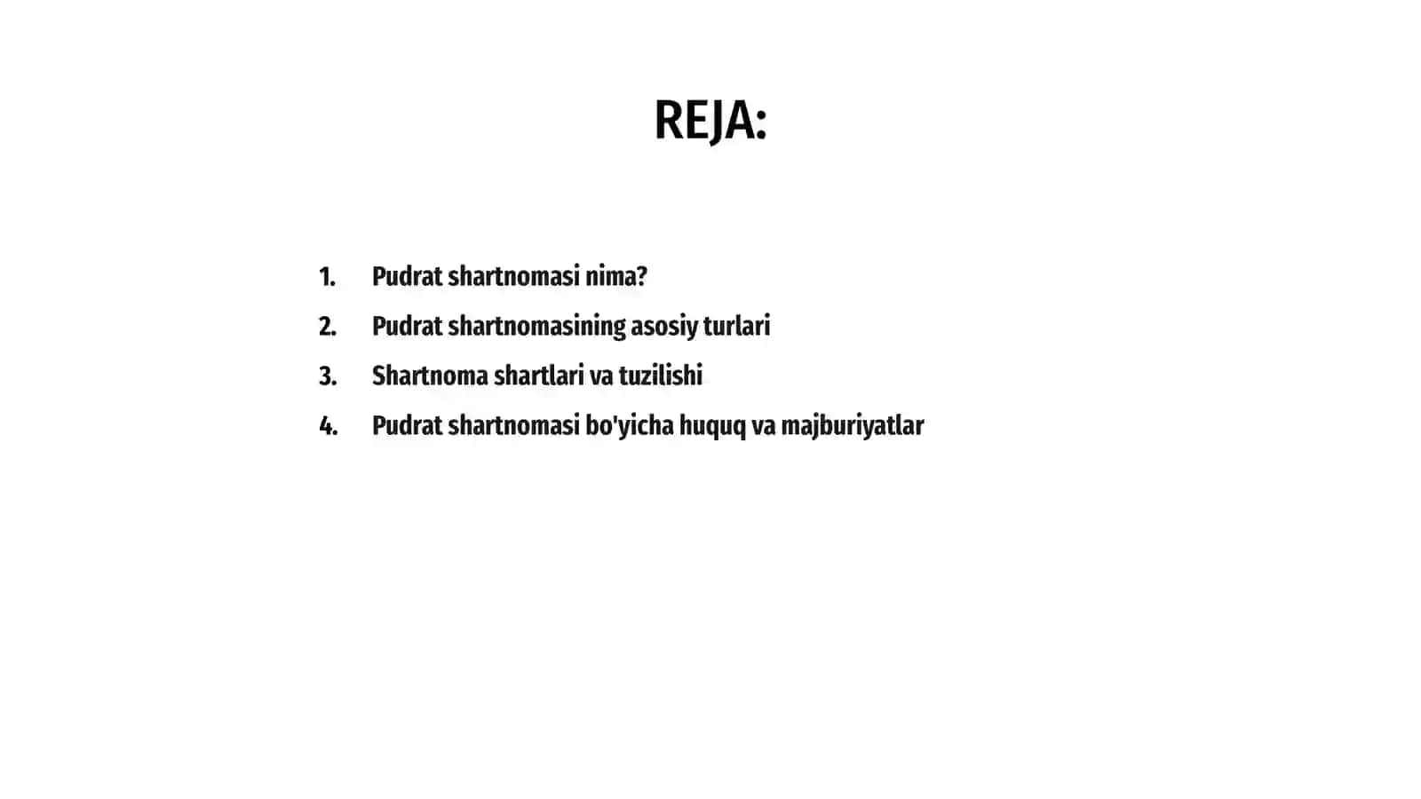 Pudrat shartnomasi va uning turlari 2